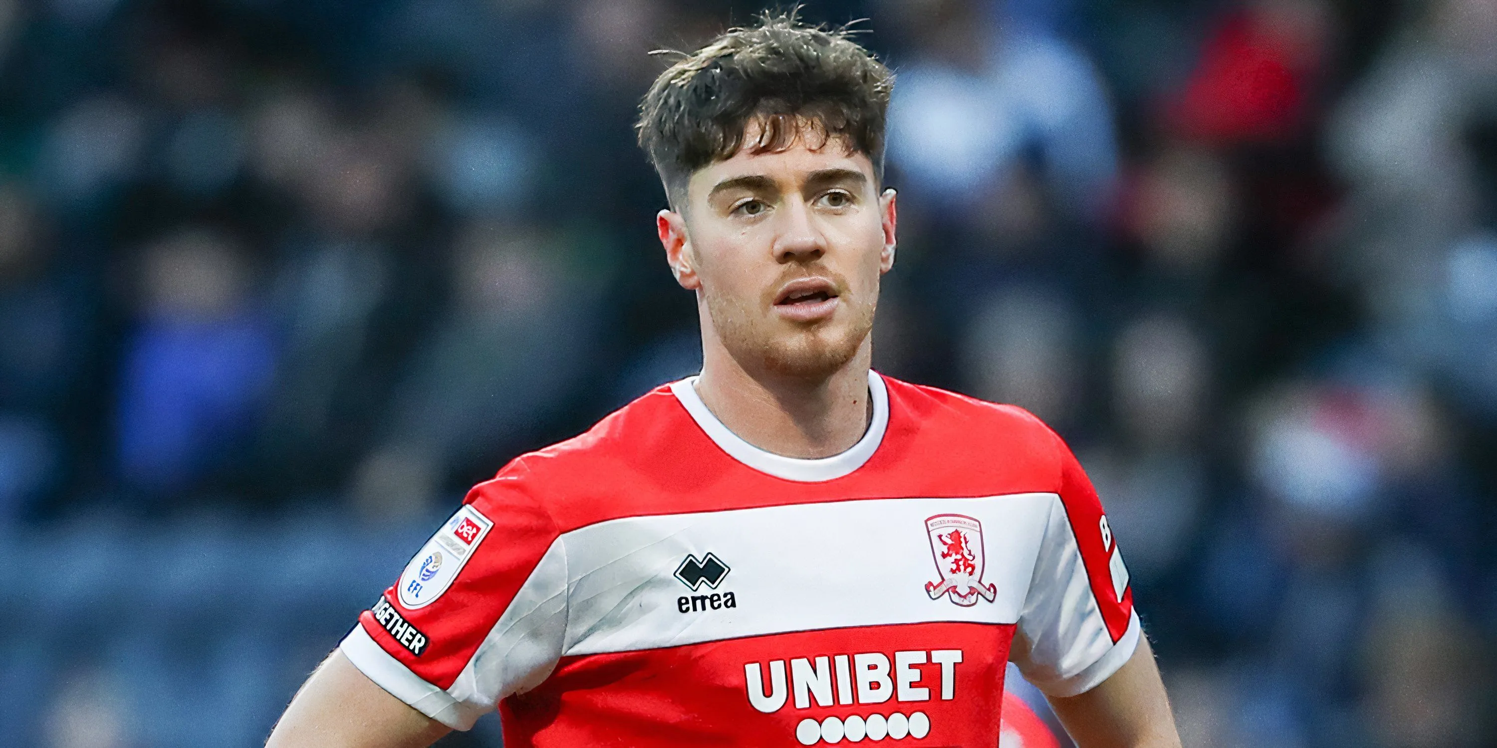 Hayden Hackney trong màu áo Middlesbrough thi đấu ở giải Hạng Nhất Anh