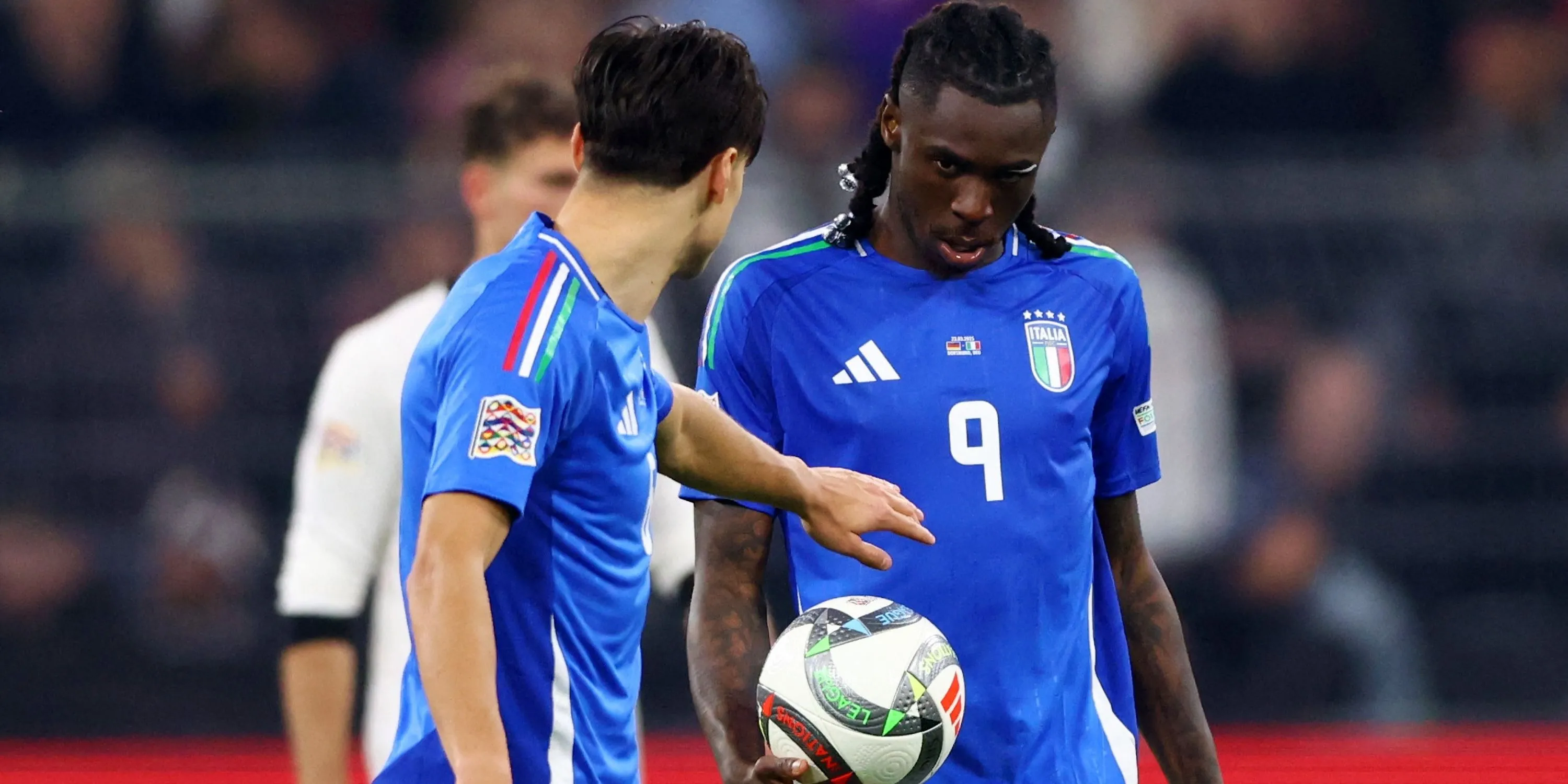 Moise Kean ăn mừng bàn thắng cho đội tuyển Italy