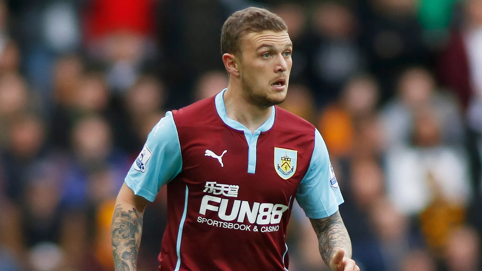 Hậu vệ Kieran Trippier trong màu áo một câu lạc bộ Anh, từng là trụ cột tại Championship trước khi vươn tầm quốc tế.
