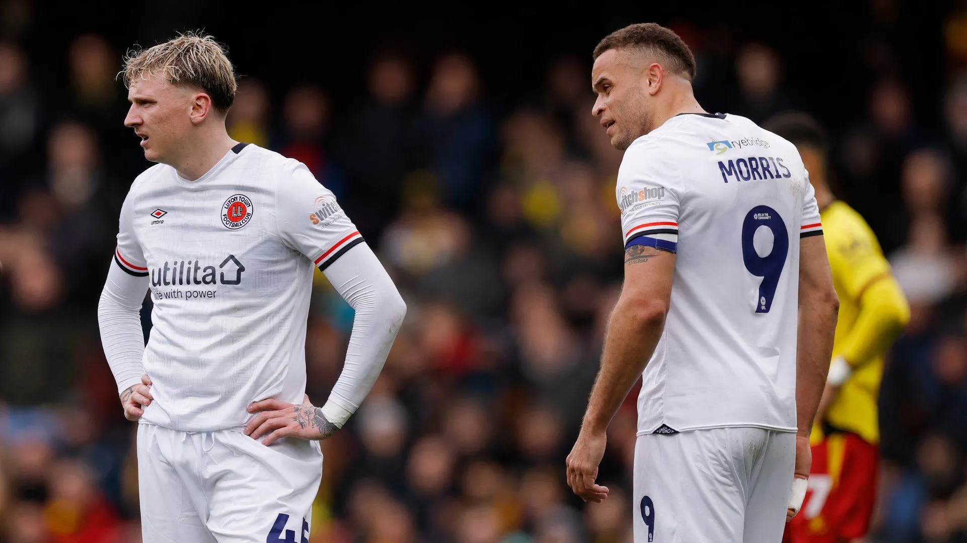 Alfie Doughty và Carlton Morris thời còn ở Luton Town