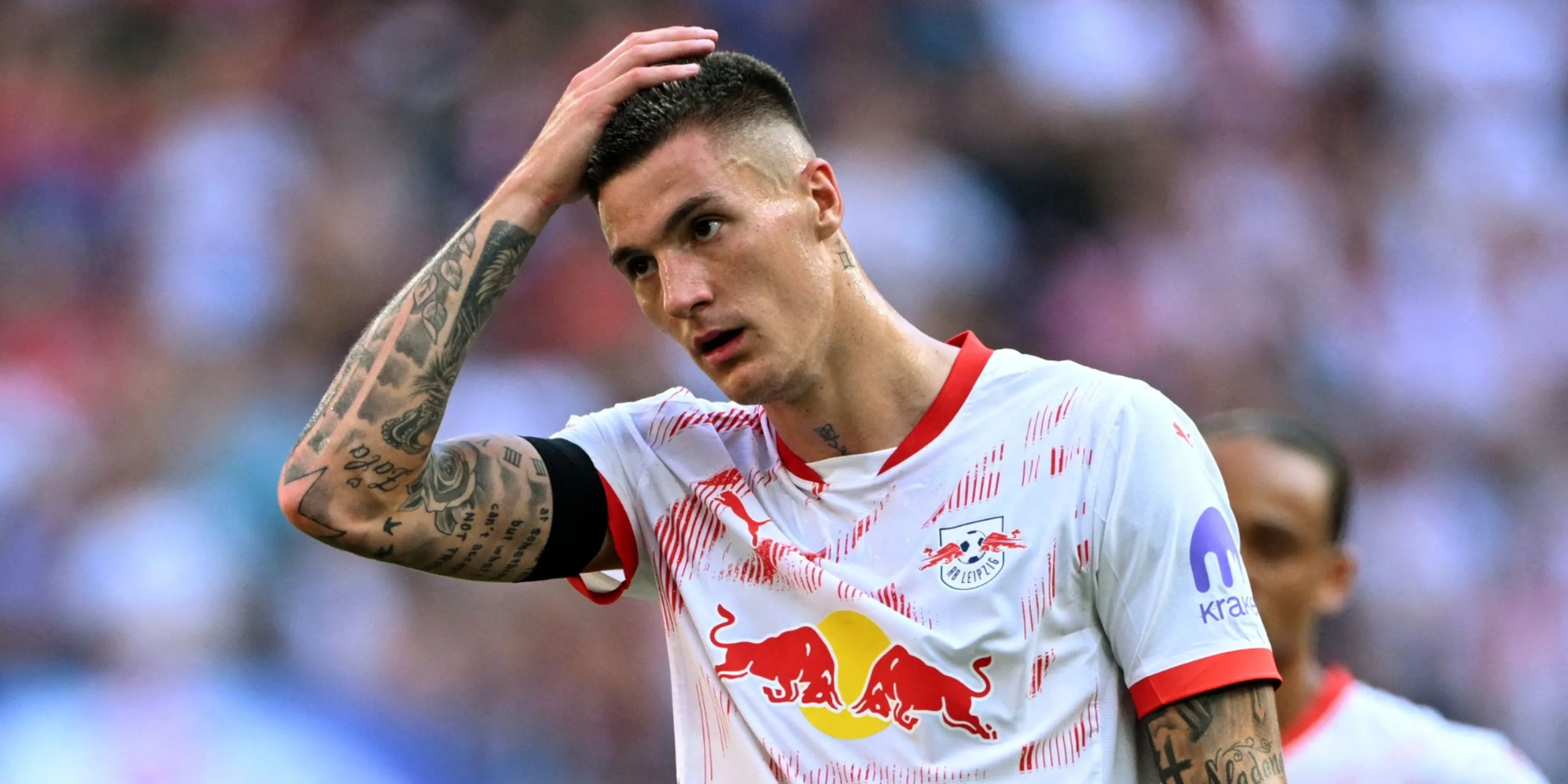 Tiền đạo Benjamin Šeško của RB Leipzig, mục tiêu hàng đầu trong kỳ chuyển nhượng hè của các ông lớn Ngoại hạng Anh